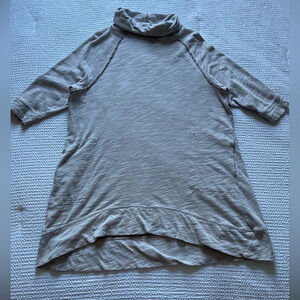 Free People Beach Terri Cacoon Cowl Neck Tunic Dress Vacation Travel Coverup